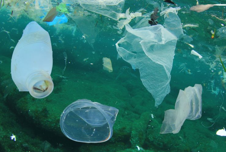 Illustrazione di plastica in mare (Canva FOTO) - sciencecue.it