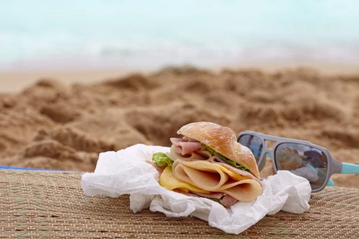 Panino in spiaggia