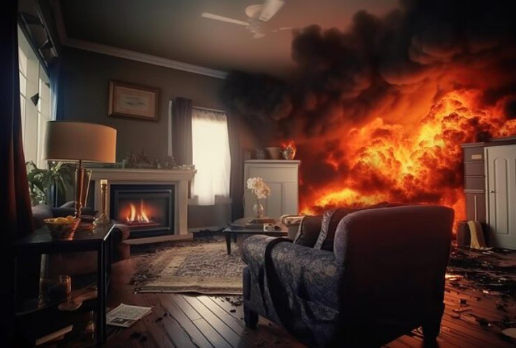 Incendio in casa