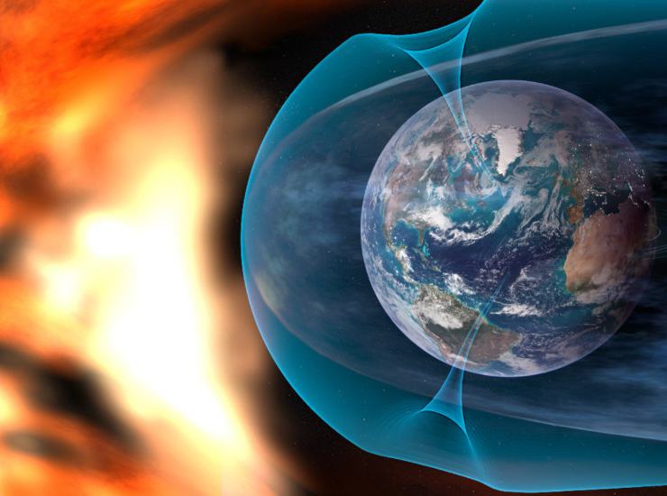 Illustrazione del campo magnetico terrestre (Canva FOTO) - sciencecue.it (2)