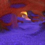Vasi sanguigni all'interno dell'occhio umano in 3D