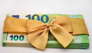 bonus in euro con fiocco