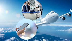 Telefono, gate e aereo