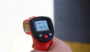 temperatura elevata su termometro