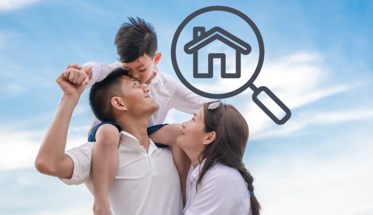 Illustrazione di una famiglia che cerca casa (Canva FOTO) - sciencecue.it