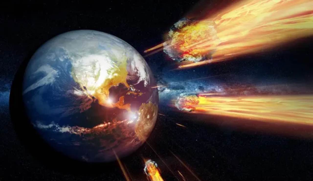 Terra colpita da asteroidi